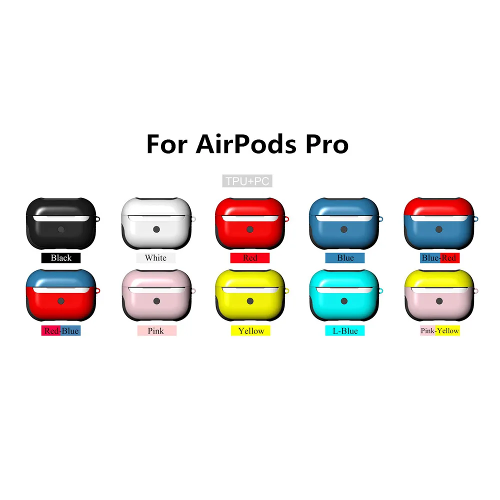 IKSNAIL для AirPods Pro Чехол Чехол-гибрид из ТПУ+ ПК с двумя Слои Броня Анти-Царапины Защитный чехол для IPad Air стручки Pro Airpods 3 Чехол