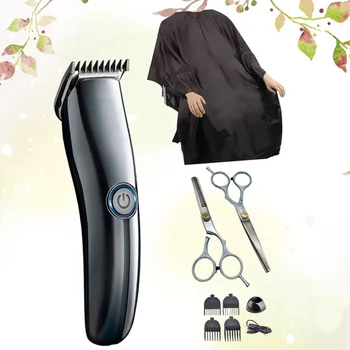 

1 Set of Haircutting Kit USB Charging Electric Hair Clipper Hairdressing Apron (Wai Cloth)