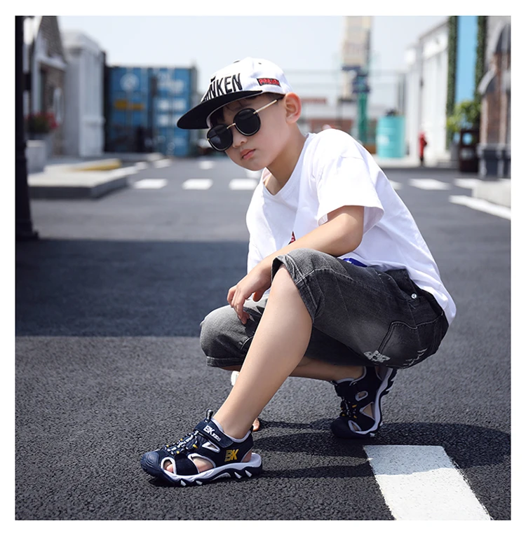 girl princess shoes Children Boys Sandals High qualtiy Leather Cut-outs Child Summer Big Boy Sandalias Children's Shoes Kids Canvas Rain Flats child shoes girl