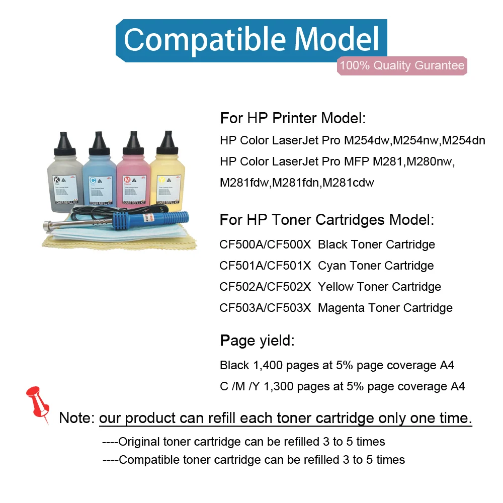 Комплект картриджей Misee для HP 202a/202x совместимый с Laserjet MFP M254 M254dw M254nw M254dn M280nw M281cdw