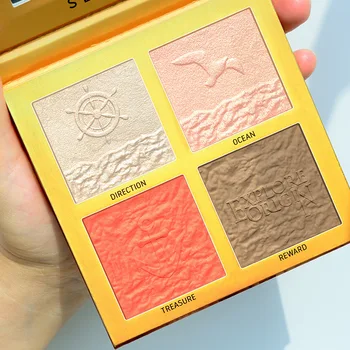 

Highlighter Facial blush Bronzers Palette Makeup Glow Face Contour nose brightening repairing plate 4 color