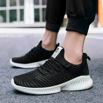 

Spring Autumn Non-slip Movement Men's Shoes Men Sneakers Running Tide Shoes Korean Trends Flying Weaving Mesh Shoes J5-05