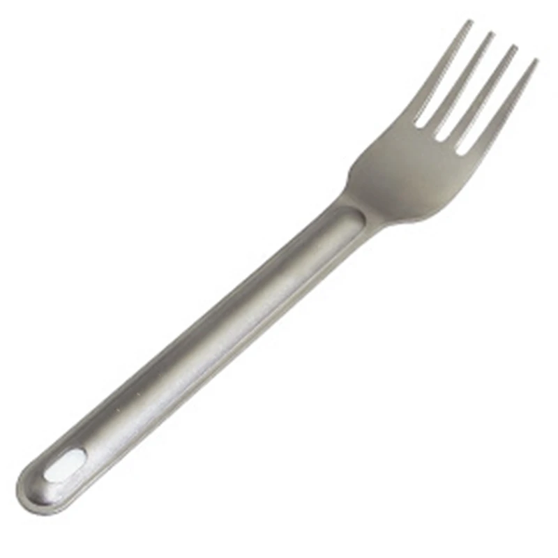 Hot-1Pcs Titanium Long Handle Outdoor Camping Titanium Camping Tableware Picnic Spoon Tool