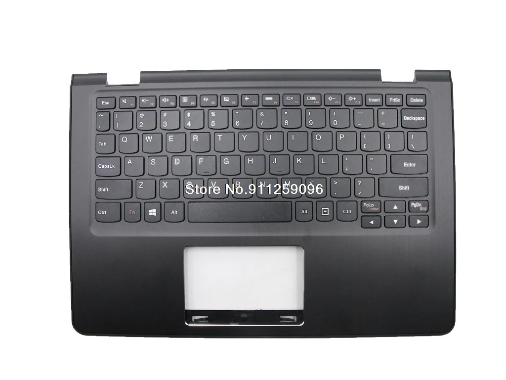 Poggiapolsi E Tastiera Per Laptop Per Lenovo Flex 3-1120 Flex 3-1130 Yoga 300-11Iby Yoga 300-11Ibr Musliminglese Us Cover Superiore