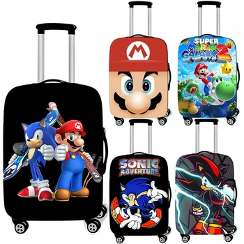 

Luggage Protective Cover For 18-32 Inch Suitcase Protective Covers Cartoon Spuer Mario And Sonic Case Travel Accessories