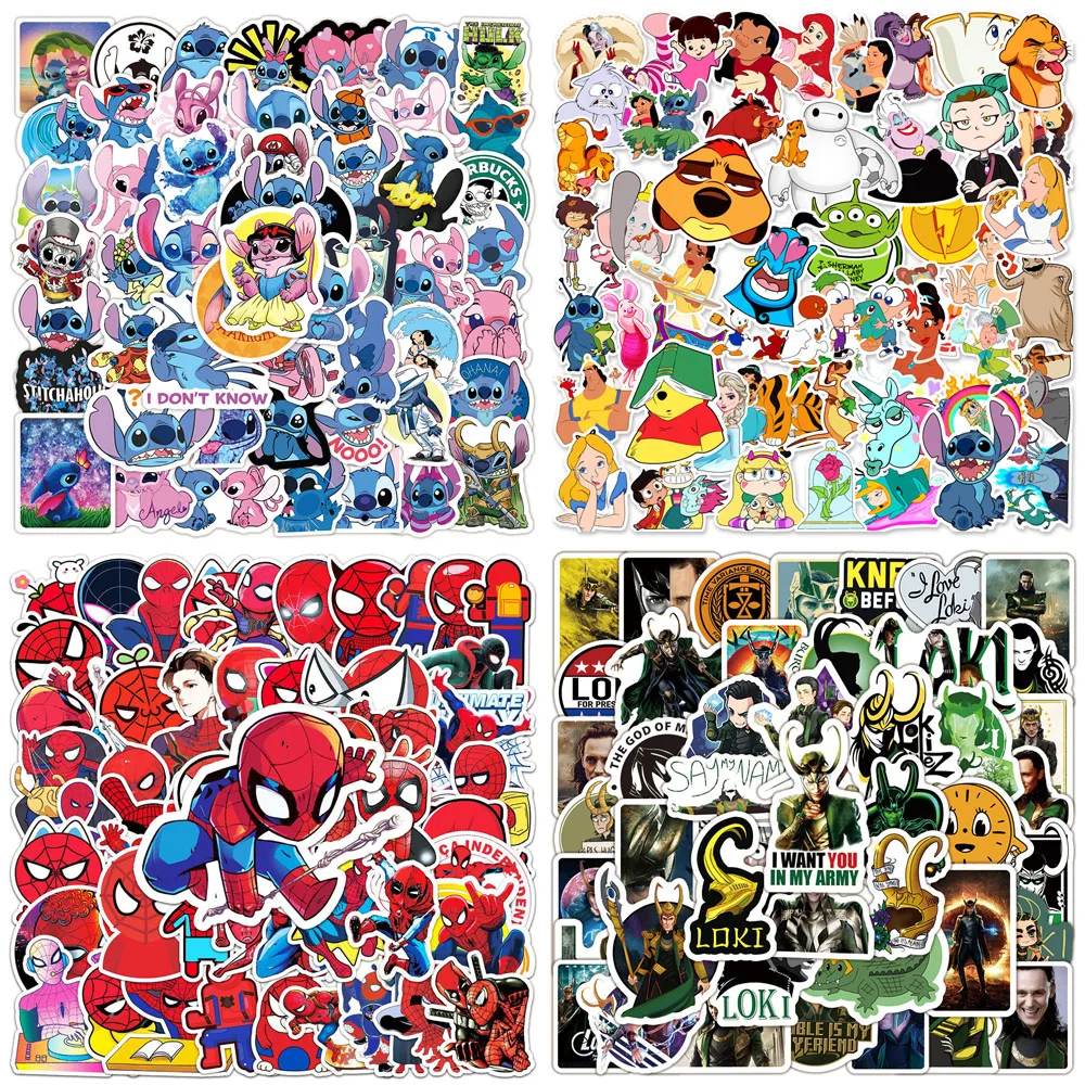 50pcs Disney Mix Cartoon Anime Stickers Aesthetic Graffiti Decals Laptop Diary Scrapbook Phone Waterproof Sticker for Kids Toy 10 30 50 100pcs cat warrior anime cartoon sticker diy diary laptop luggage skateboard graffiti fun for kid