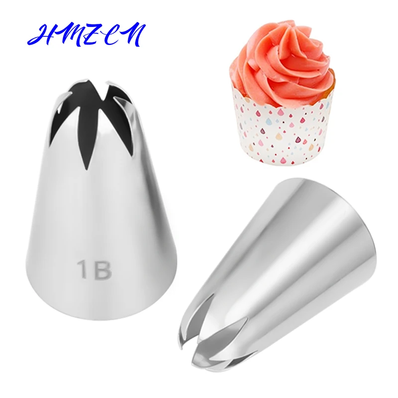 #1B Large Size Stainless Steel Cream Icing Piping Nozzles Cakes Decorating Tools