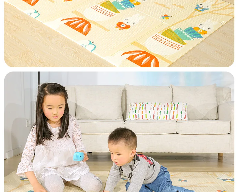 Складной детский игровой коврик напольный XPE 1 см толстый пенопластовый коврик ползающий коврик для гостиной домашние коврики большой коврик для детей