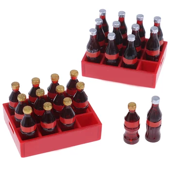 

Cute Mini cola Drink Bottle Miniature food model doll house accessories Dollhouse Miniature 1:12 Doll Accessories Girls toy