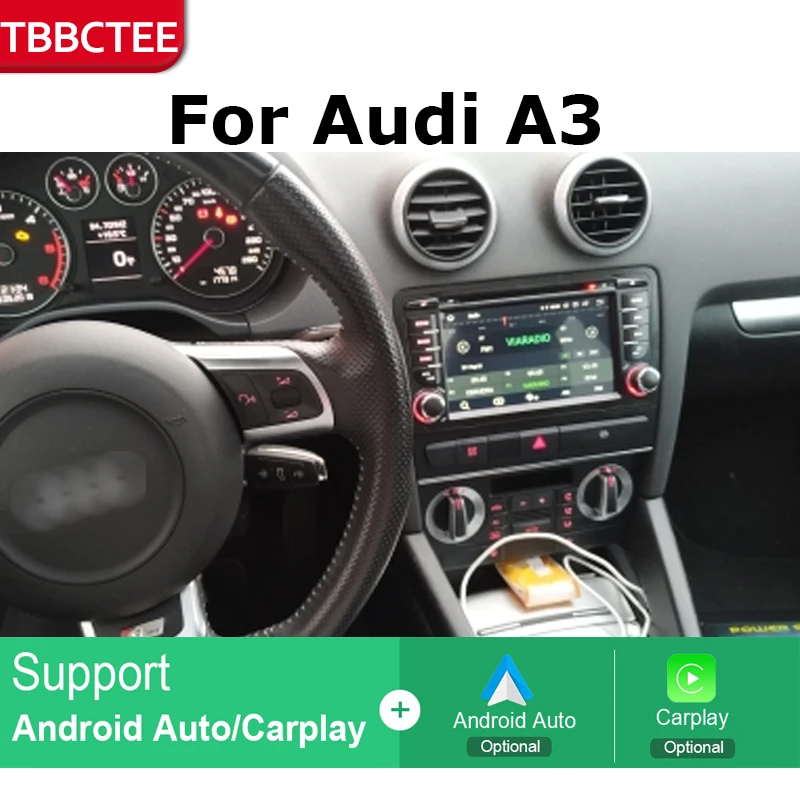 Android Автомобильный gps навигатор для Audi A3 8p 2003-2013 автомобильный dvd-плеер BT, RDS Mlutimedia плеер Navi 2Din WiFi