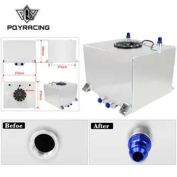 

PQY - 30L Aluminium Fuel Surge Tank Mirror Polish Fuel Cell With Cap Foam Inside With Sensor PQY-TK68