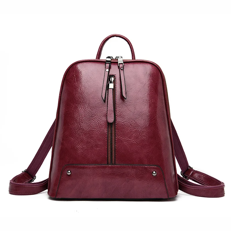 

luxurious women backpack school bags for teenager girls leather vintage school backpack large capacity mochila shoulder bags