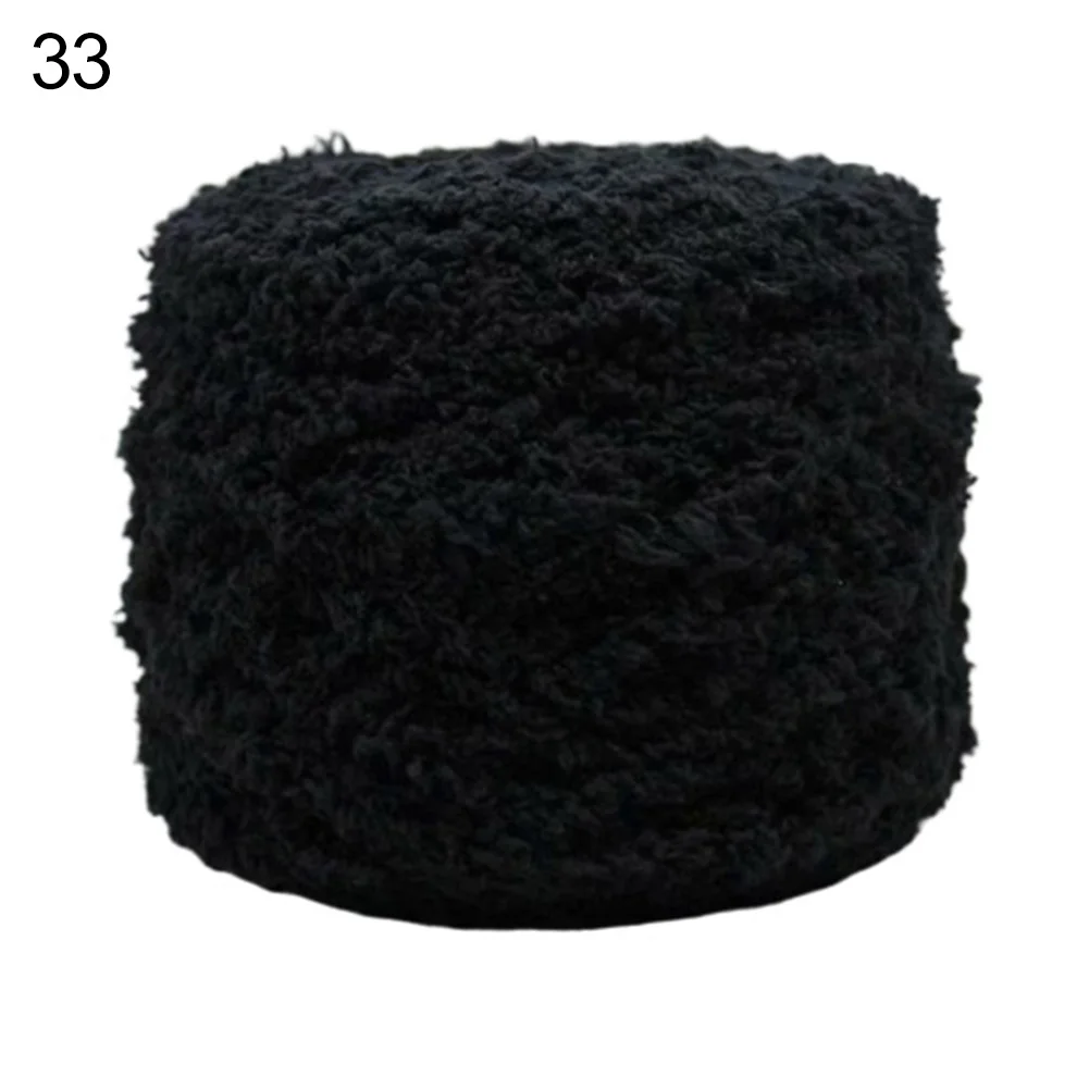 Мягкий коралловый флис теплый шарф и шапка вязаная толщина тканая Пряжа Вязание крючком швейная нить - Цвет: 33