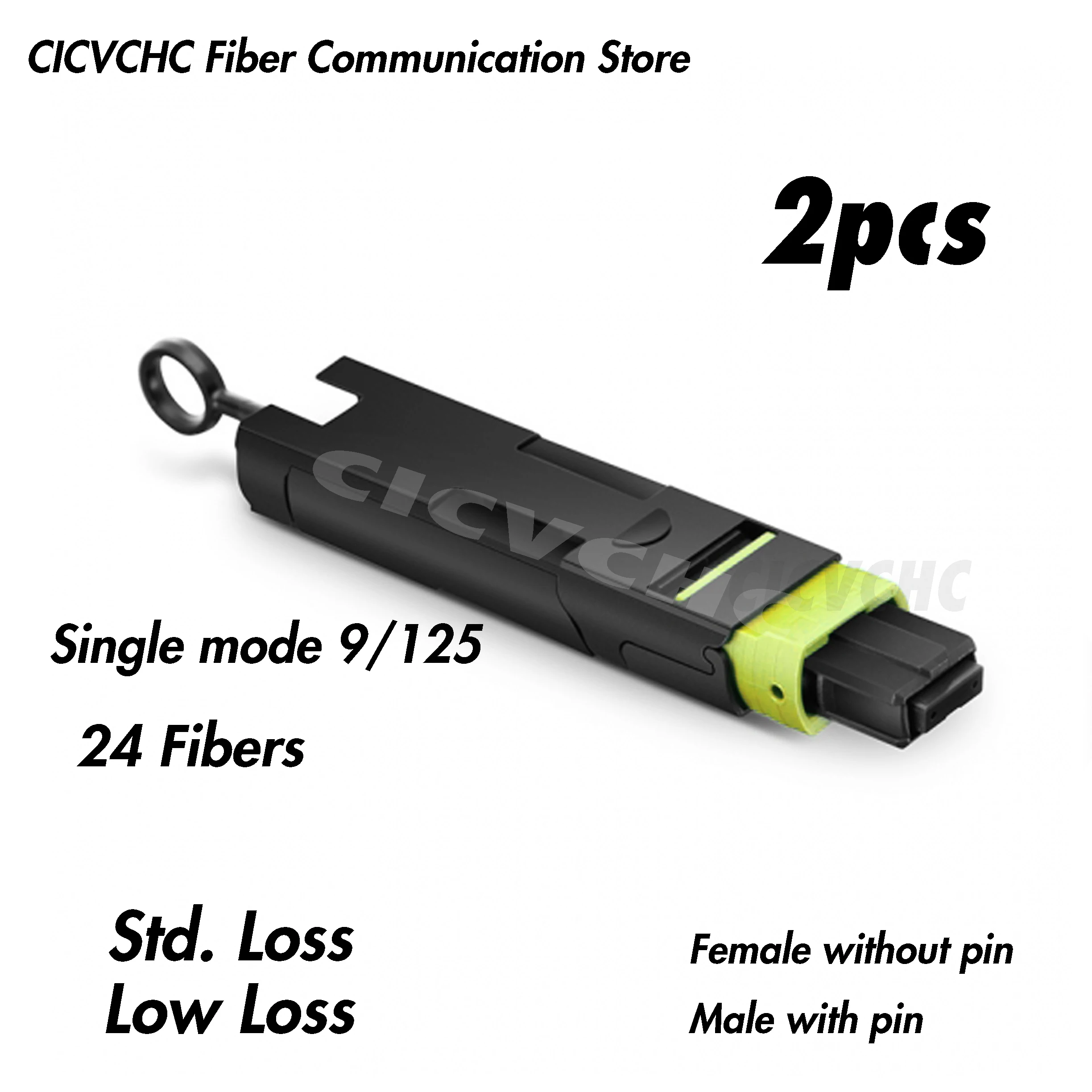 2pcs 24 Fibers MPO Loopback Single mode OS2 with Housing Elite or Standard Loss 2pcs 12 fibers mpo apc sc cassettes with single mode os2 fiber aluminum shell removable panel