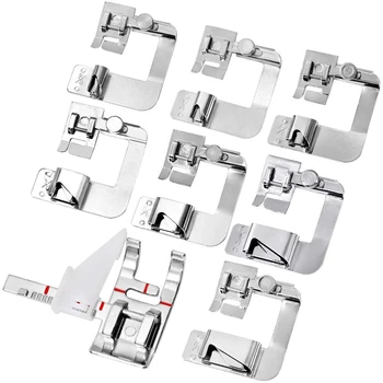 

LMDZ 8 Pcs Sewing Machine Foot Set, 7 Pcs Sewing Machine Foot with 1 Pcs Adjustable Presser Foot,Home Sewing Foot,Sewing Machine