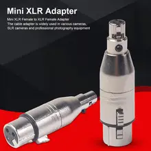 Мини адаптер XLR 3 штырька с корпусом из цинкового сплава медным