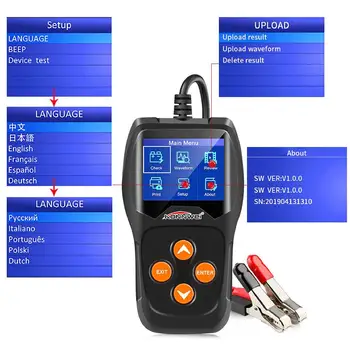 

KW600 2.4 Inch 12V Car Battery Tester Quick Cranking Charging Diagnostic Tool 2019
