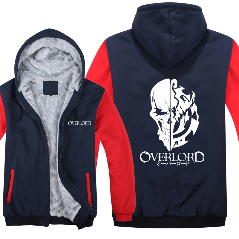 Ainz Sama Overlord толстовки для мужчин s пальто на молнии флис утолщаются Overlord мужская Толстовка