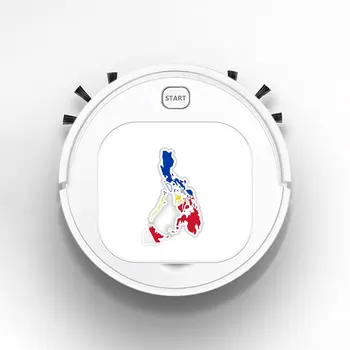 

1800Pa USB Smart Robot Rechargeable 3 in 1 Auto Smart Robot Strong Suction Sweeper Vacuum Cleaners Philippines Map Flag