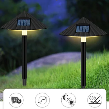 

Ground Lamp Street Solar Powered Pathway LED Lawn Light Garden Decor Outdoor Waterproof ABS Courtyard Yard Mushroom Shape Patio