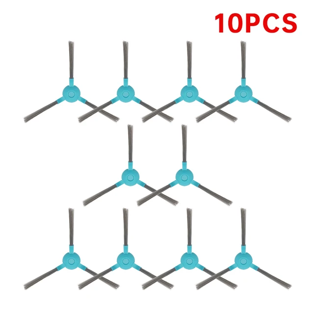 HEPA Air Filter Mop Cloth Main Roller Side Brush for Conga 1290 1390 Robot Vacuum Cleaner Replacement  Spare Accessories Parts 10 Side Brushes