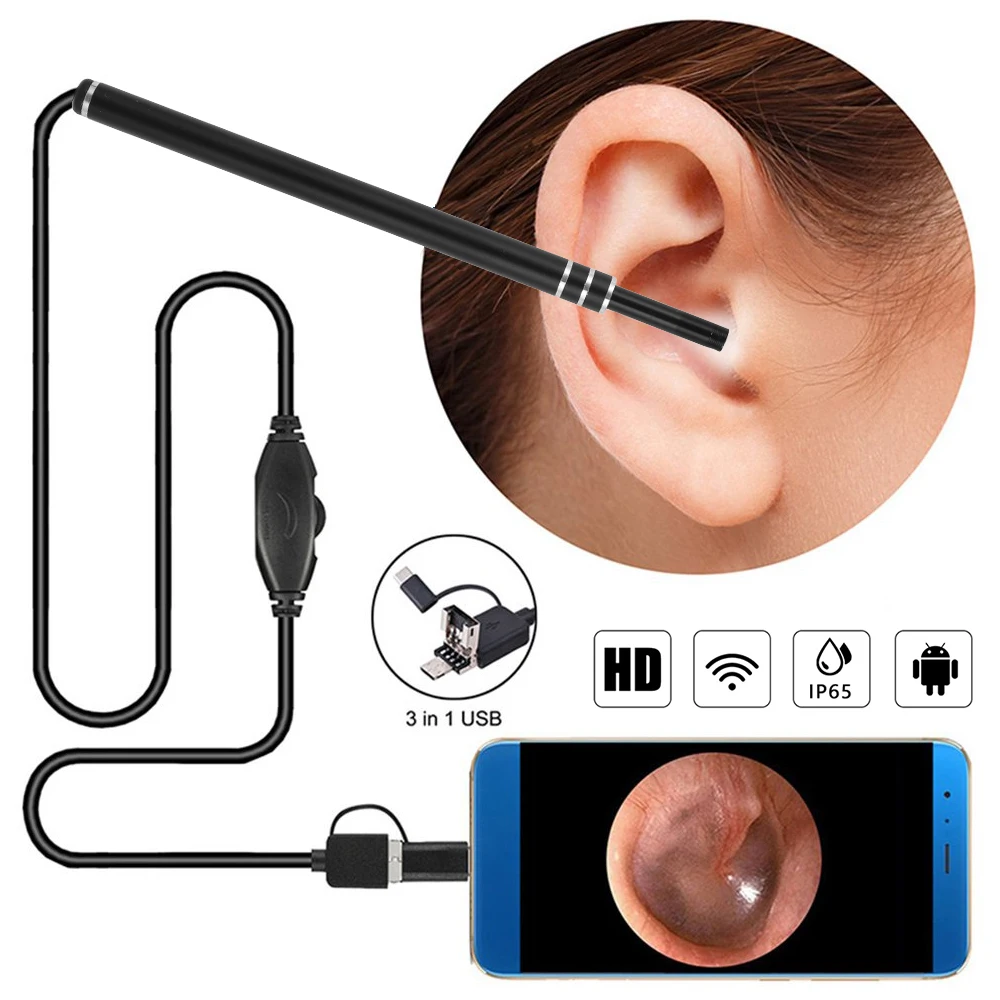 5,5mm Micro Cámara endoscopio USB WIFI boroscopio cámara de inspección impermeable WIFI Mini cámara endoscopio para IPhone teléfono Android