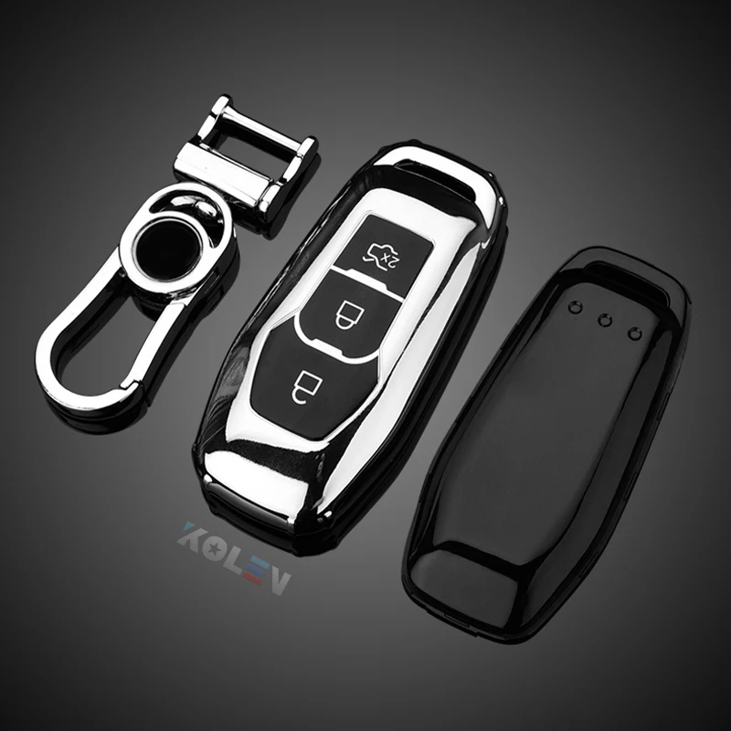Soft TPU Car Remote Key Case Cover Holder Shell per Ford Focus 3 4 ST Mondeo 5 MK5 Mustang F-150 Explorer Edge Fiesta Kuga MK3 4 - H03a3e0e08bc44beeb10830feea43087ac