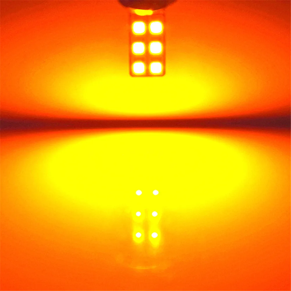 10 шт. T10 W5W светодиодный автомобильный светильник 12SMD Янтарный, оранжевый желтый 194 168 2825 5w5 Canbus укрыты внутренной сводной карта боковая лампа авто Стайлинг 12V