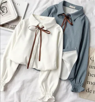 

Women's Clothing stripe Long-sleeved Thicken shirt