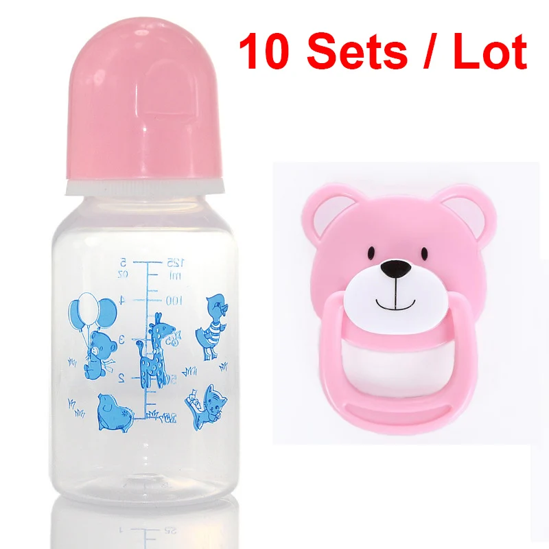 

10 set /lot pink doll Magnet Pacifier bottle Doll Play House Supplies Dummy Nipples Magnet for New Reborn Baby Dolls Kids Toy