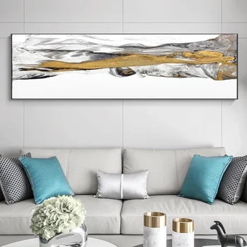 

Abstract Mountain Peak Picture Home Decor Wall Art Canvas Painting Gold Marble Art Scenery Posters and Prints for Bedroom