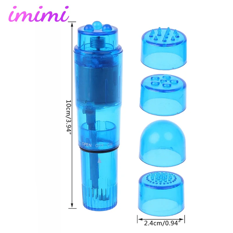1PCS 4 Interchangeable Pocket Rocket Vibrator Sex Toys for Women Mini Full Body Massager Clitoris Stimulator Strapon for Couples