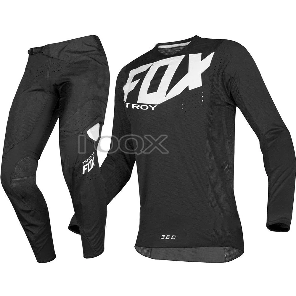Hot Sale!TROY FOX 2019 MX 360 Kila Jersey Pants Motorcycle Street Moto Gear Set Automotive Black Suit