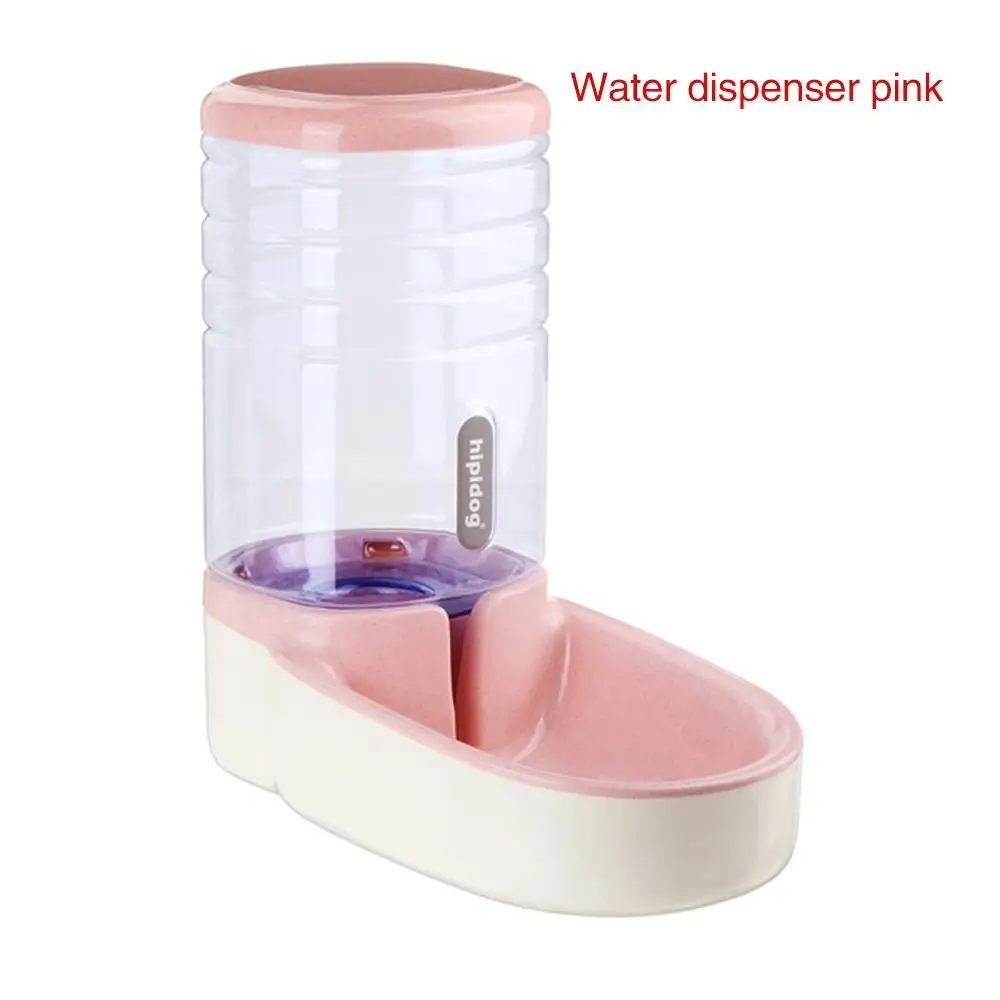 Pink Dispenser Кормушка для домашних животных, кормушка для домашних животных, питейные фонтаны, многофункциональная, креативная, автоматическая, пластиковая, 3.8л, нескользящая, большая емкость - Цвет: Pink Dispenser