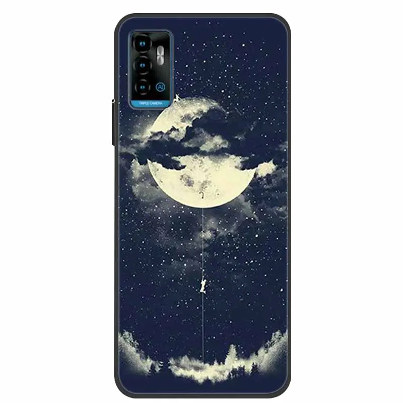 belt pouch for mobile phone For ZTE Blade A71 Case Shockproof Soft silicone TPU Back Cover For ZTE BladeA71 Phone Cases for ZTE Blade A 71 2021 Cute Cartoon phone purse Cases & Covers