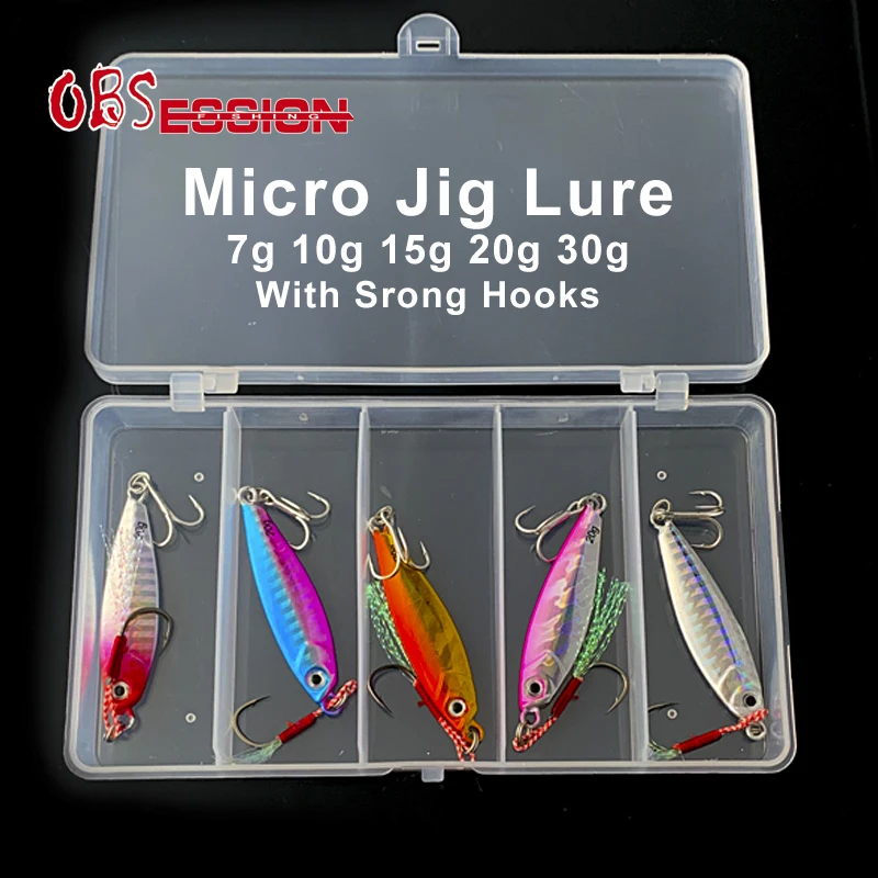 OBSESSION5pcs/коробка микро жесткий свинцовый джиг набор наживка медленное погружение