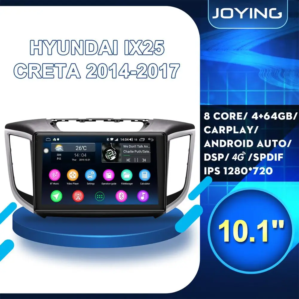 Автомобильный мультимедийный плеер 10 &quotIPS Android 8 1 радио для Hyundai Creta ix25 2014- 2017 dvd gps