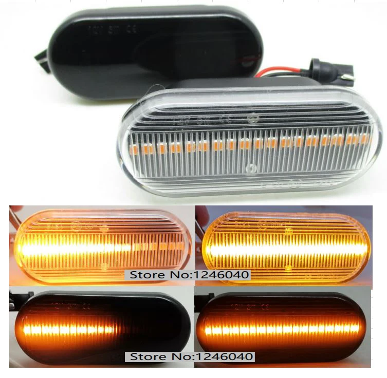 2 шт. светодиодный динамический боковой маркер указатель поворота светильник