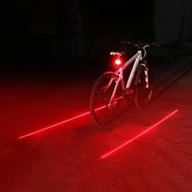 US $2.13 Bicycle Cycling Lights Taillights LED Laser Safety Warning Waterproof Bicycle Lights Cool Bicycle T