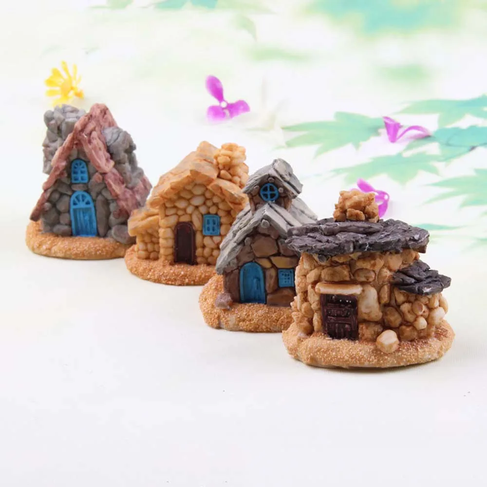 Миниатюрный домик сказочные садовые украшения микро пейзаж с коттеджем