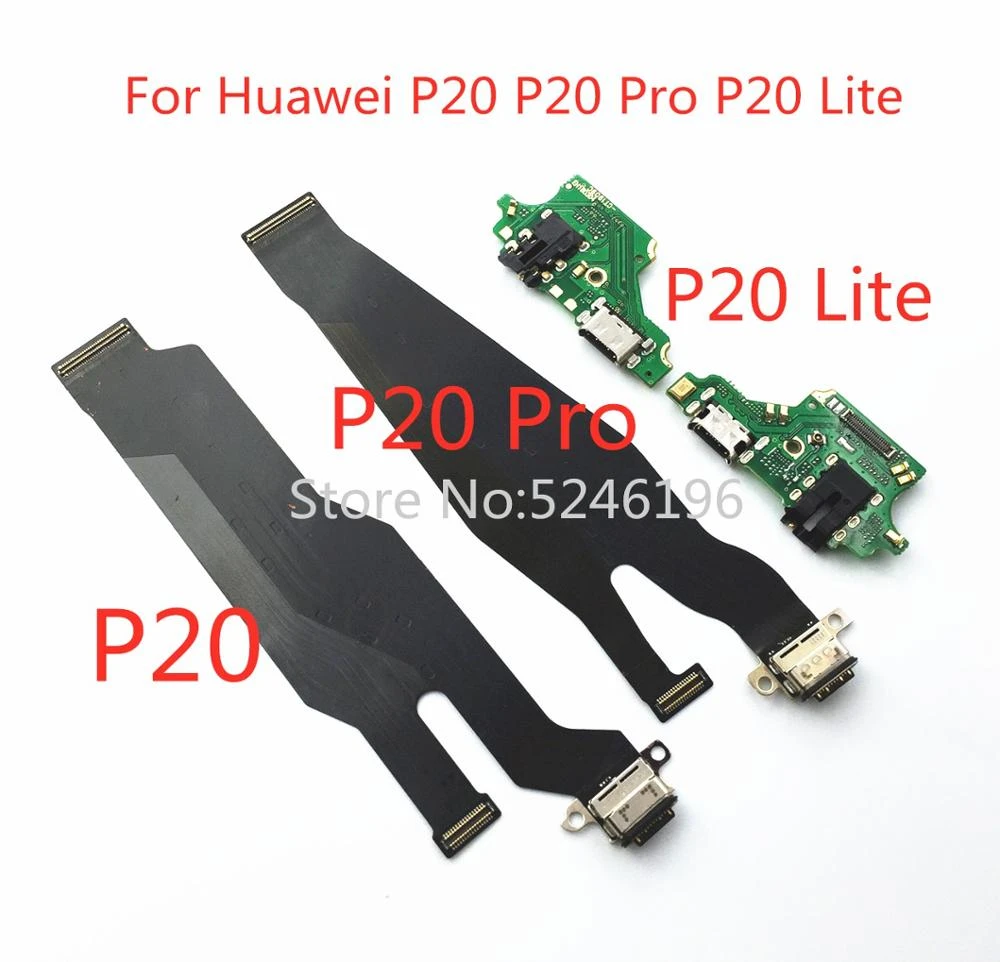 Puerto de carga USB para Huawei P20, P20 Pro, Lite, Conector de base de cargador, cable suave de repuesto original, 1 ud.|Cables flexibles para teléfonos móviles| - AliExpress