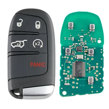 

433MHz 5 Buttons Remote Car Key Fob with Chip M3N40821302 Car Auto Replacement for Jeep Grand Cherokee 2014 2015 2016 2017 2018