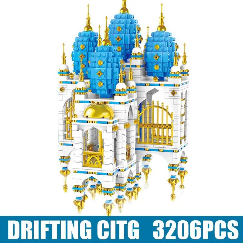 Yeshin MOC Streetview Building The Sky Castle модель совместима с 16015 строительными блоками кирпичи