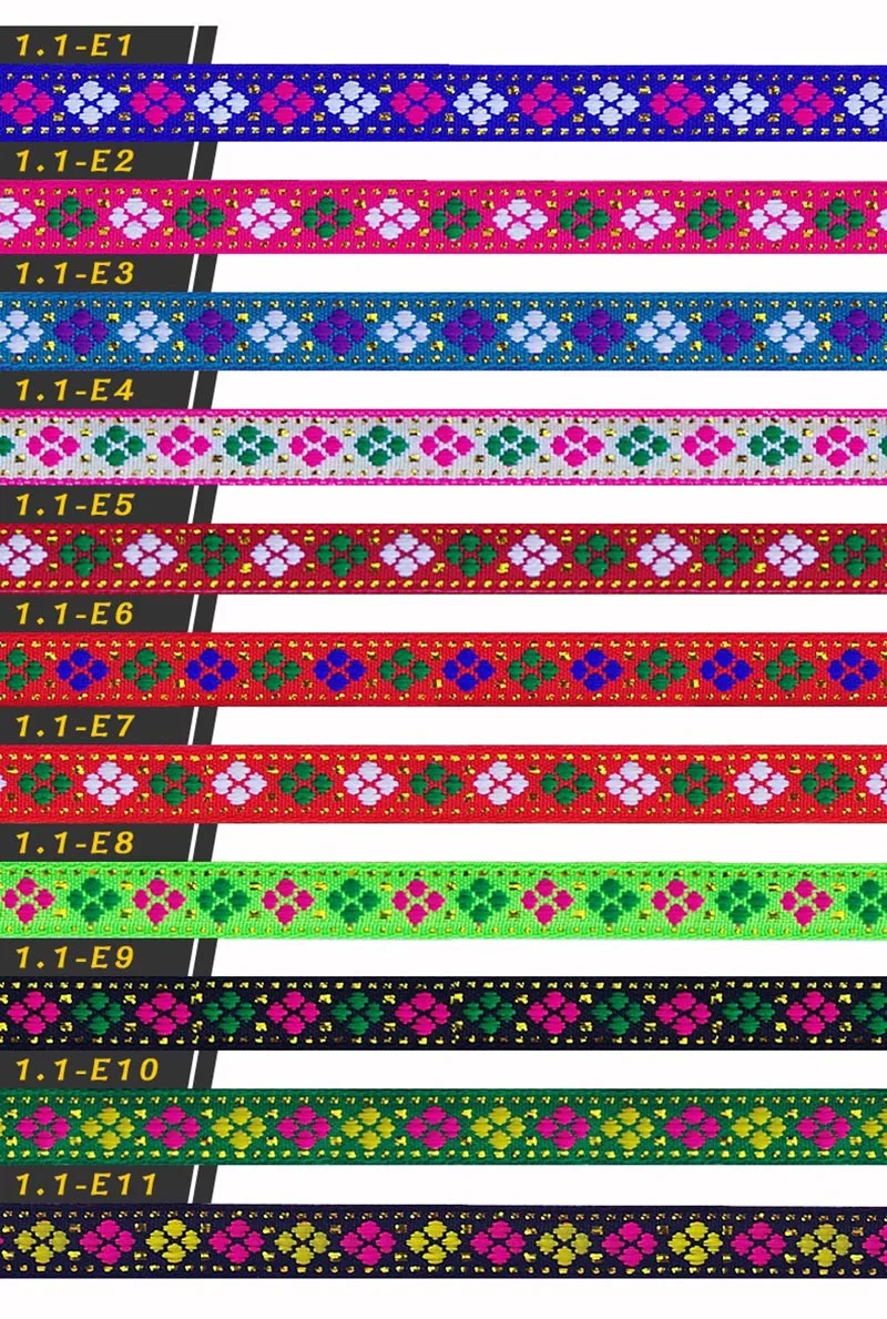 7Meters 10MM Woven Jacquard Ribbon Vintage Ethnic Embroidery Lace Curtain Clothing Bags