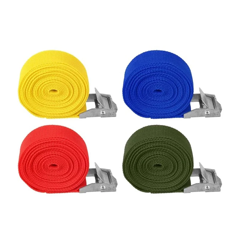 Buckle Tie-Down Belt Cargo Straps 1M for Car motorcycle bike With Metal Buckle Tow Rope Strong Ratchet Belt for Luggage Bag