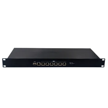

J1900 Mini pc Bypass 6 Lan server appliance Firewall Appliance 1U Rackmount Server pfsense firewall Internet Pfsense black
