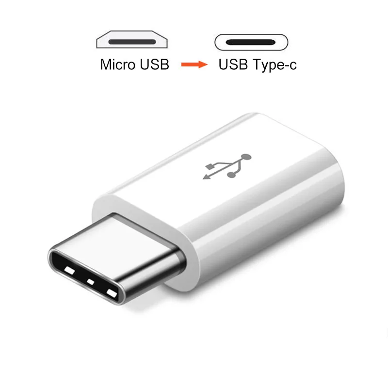 Мобильный телефон для зарядки, передачи данных OTG конвертер type-c к Micro USB адаптер для samsung S9 S8 huawei аксессуары для мобильных телефонов - Цвет: 1 PCS White