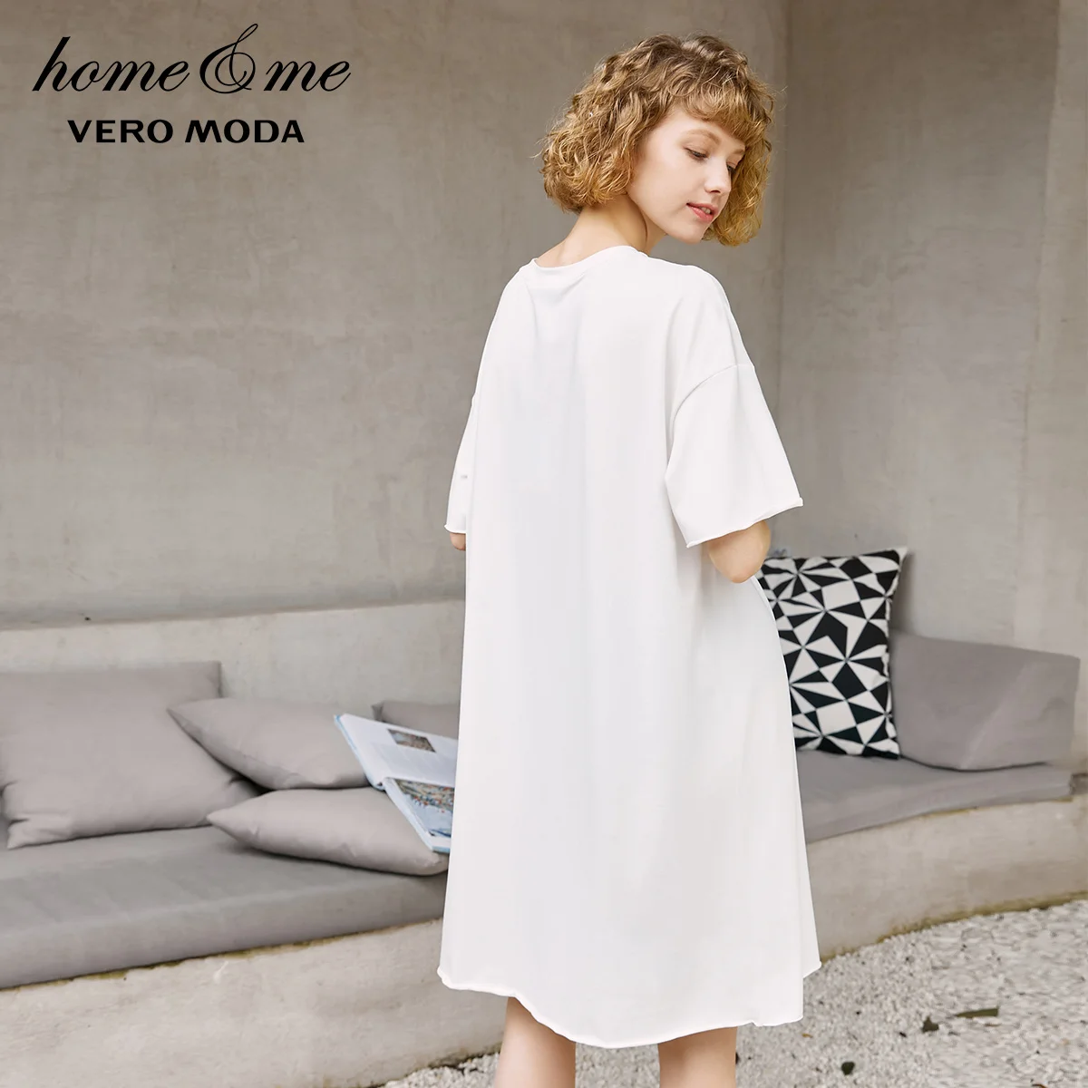 Женское хлопковое свободное платье светильник с принтом Vero Moda | 319361517|Платья|