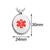 Free Engraving Unisex Stainless Steel Medical Alert ID Necklace Health Emergency Identification Pendant Necklaces Jewelry 3