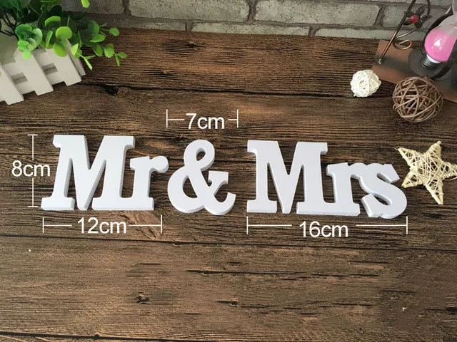 Свадебный декор 1 набор/3 шт. с надписью Mr & Mrs|Украшения своими руками для